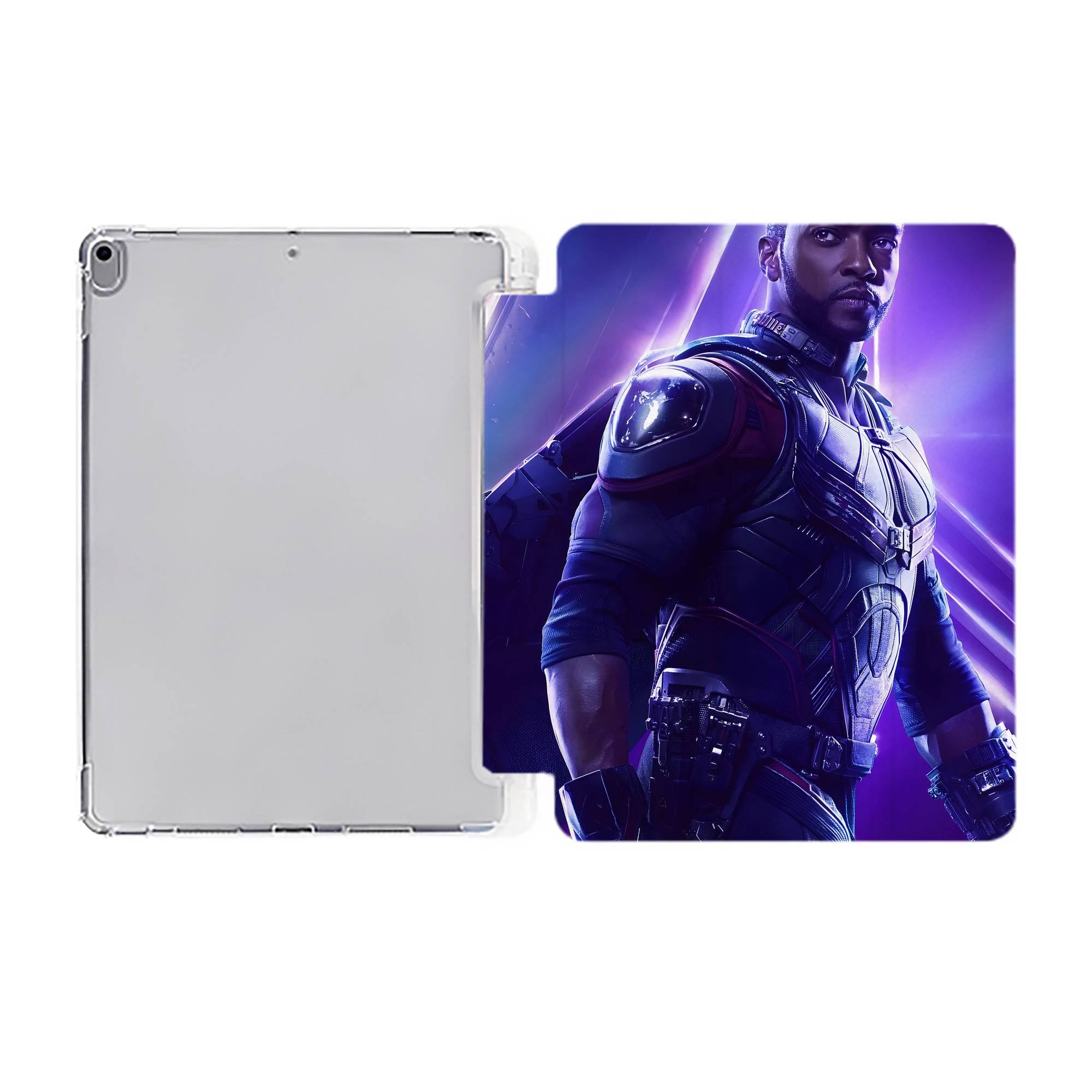 （画像用） アベンジャーズ The Avengers IPad ケース ペン収納付き 三つ折りスタンド PUレザー×シリコン 対応機種9.5/10.5/10.9インチ